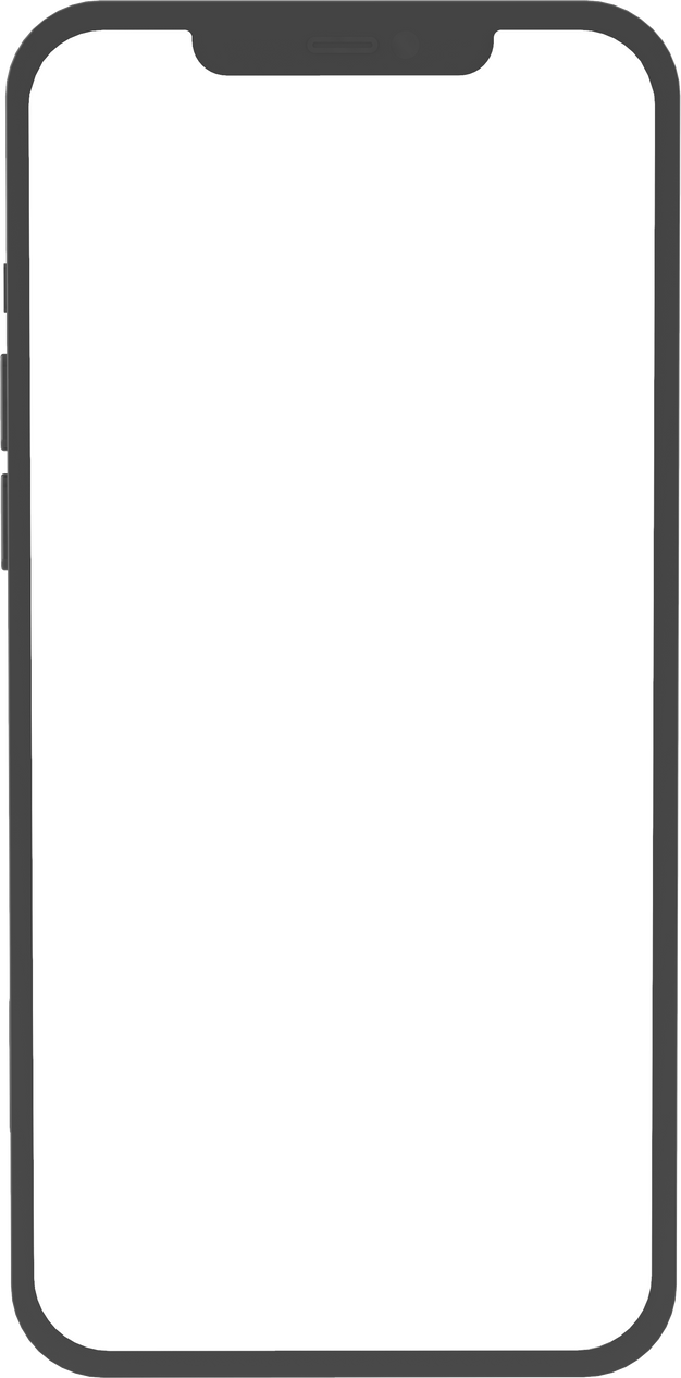 Blank Screen Phone Template Mockup 3D Illustration